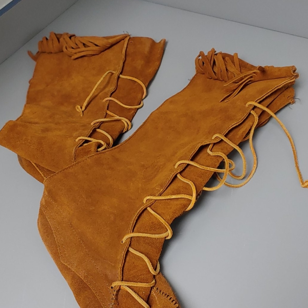 Moccasin Style Knee High Suede Boots